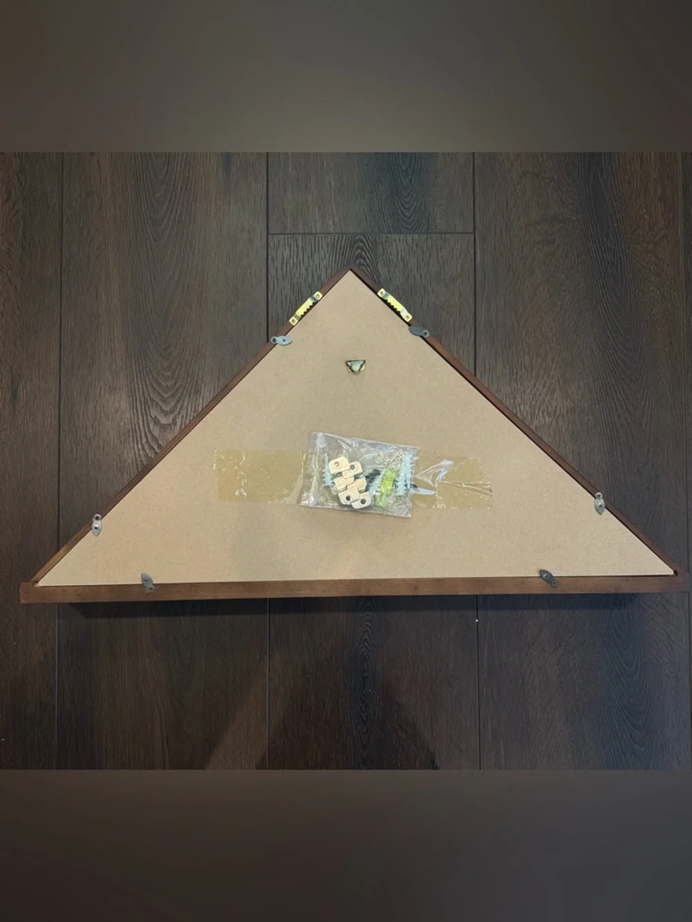 $60 Triangular Flag Display Case - Walnut Frame - Picture 6 of 6